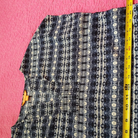 2/$20 Joe Fresh Navy & White Lightweight Summer Shift Dress Tunic Size Medium - Picture 6 of 8